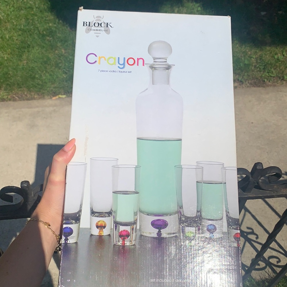 Block China 7 piece vodka set